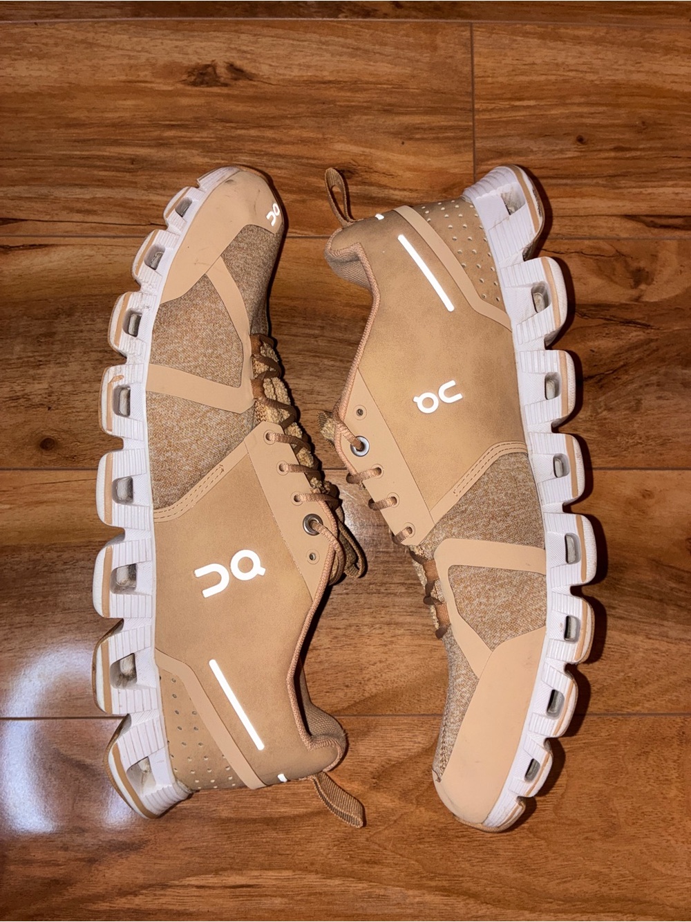 On Cloud 5 Terry Men’s Running Athletic Sneaker Shoes, tan/cork - Size 9.5 - Picture 8 of 10